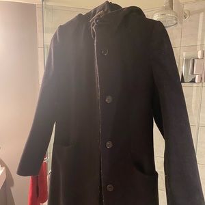 Aritzia Babaton Pearce Wool-Cashmere Blend Hooded Jacket